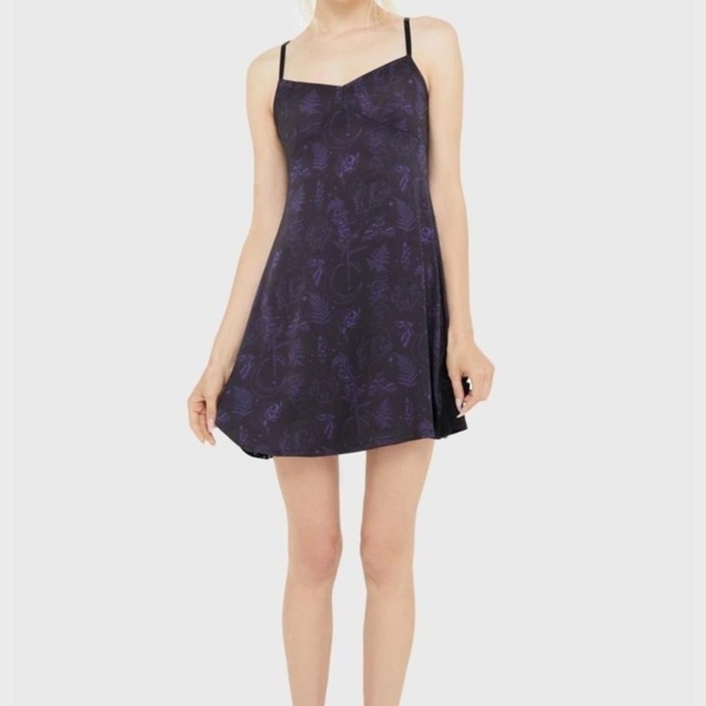 Killstar midnight moth slip dress goth alternative - Picture 2 of 5